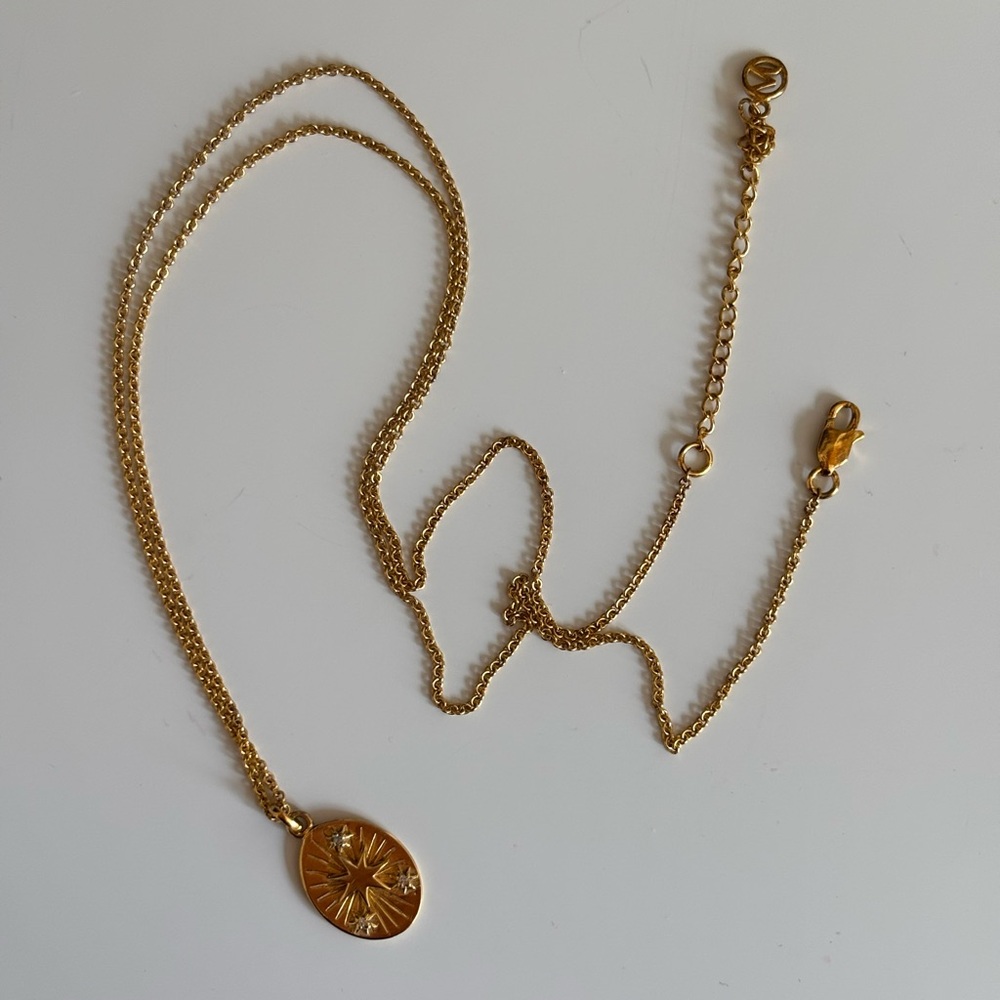 Mejuri Gold Starburst Pendant Necklace